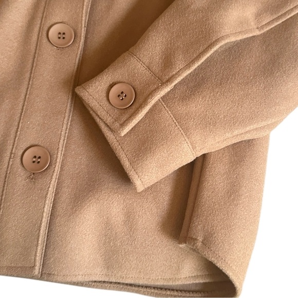 Avec Les Filles Camel Oversized Shacket Jacket Small NWOT Nordstrom Trendy Coat - Picture 5 of 8